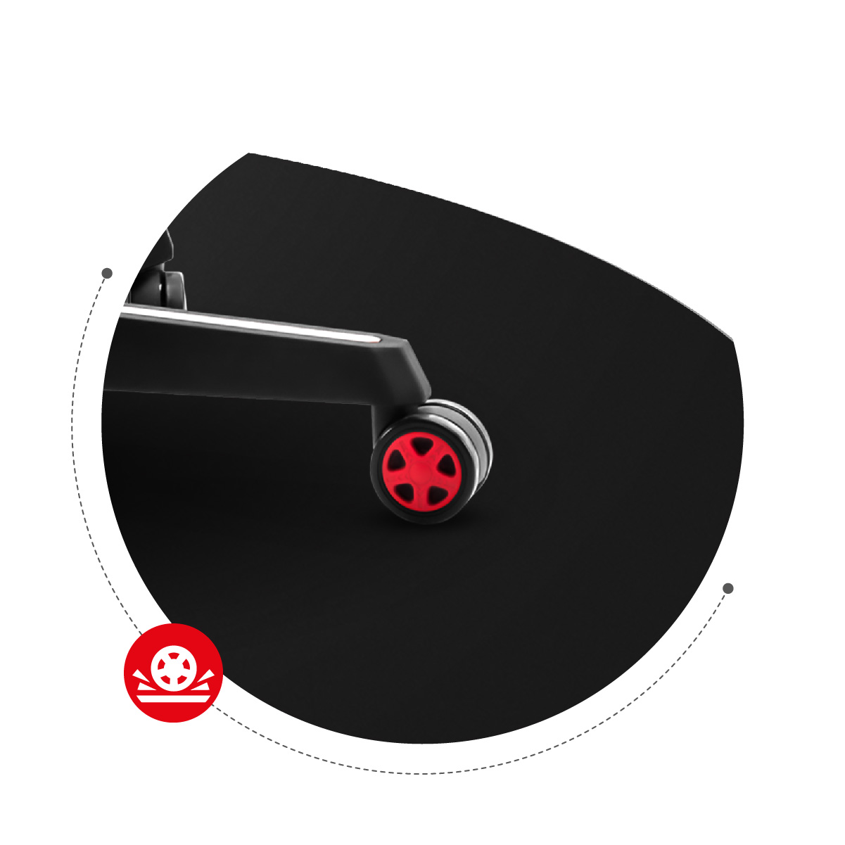 Gaming-Matte unter dem Rad Combata 6.0 Rot