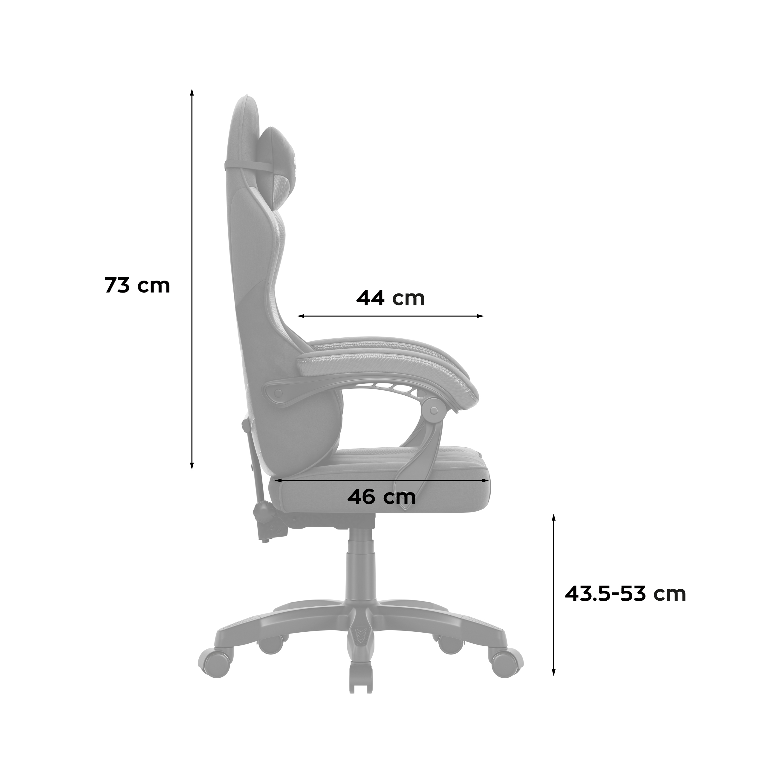 Wymiary fotela Huzaro Force 3.7
