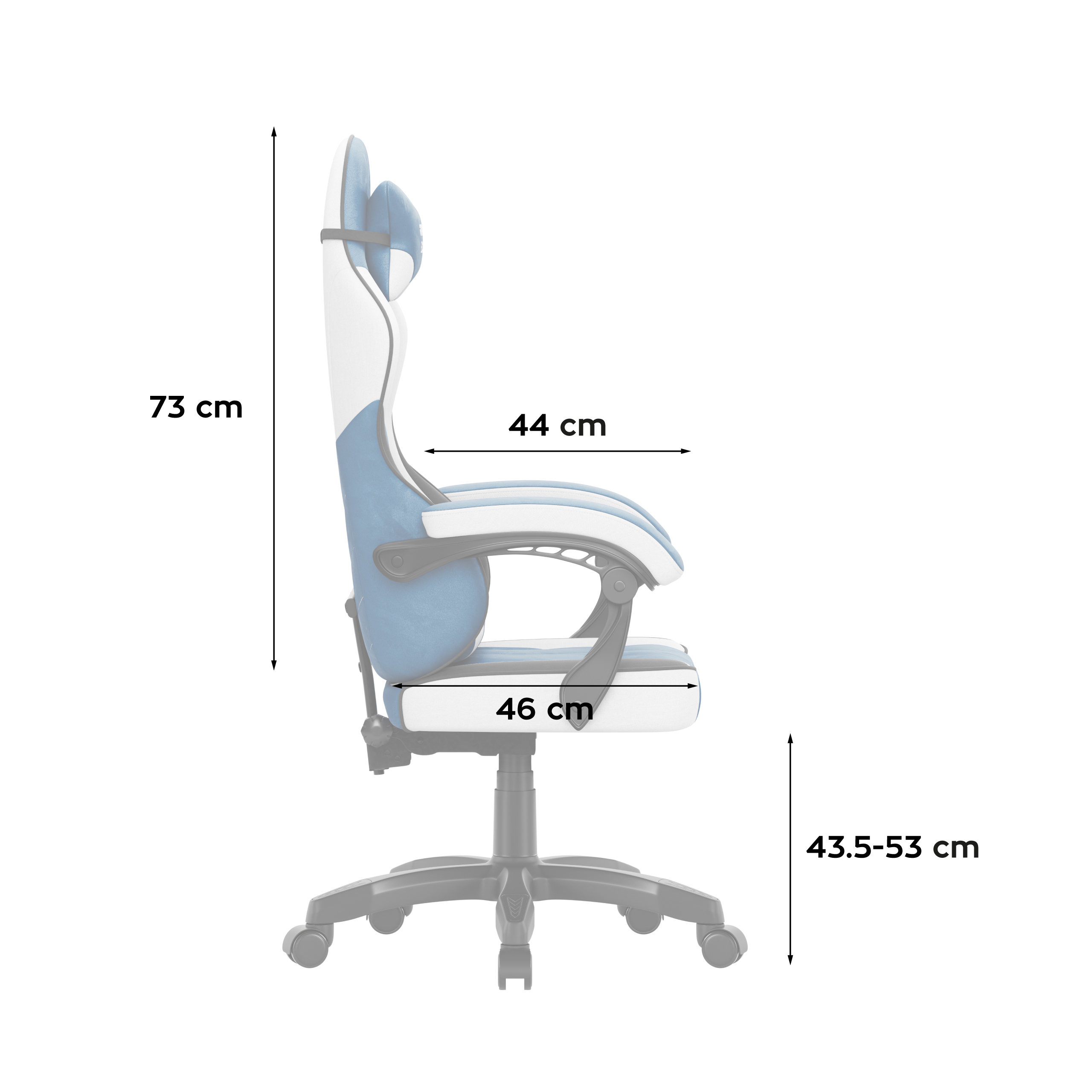 Abmessungen des Huzaro Force 3.7 Stuhls