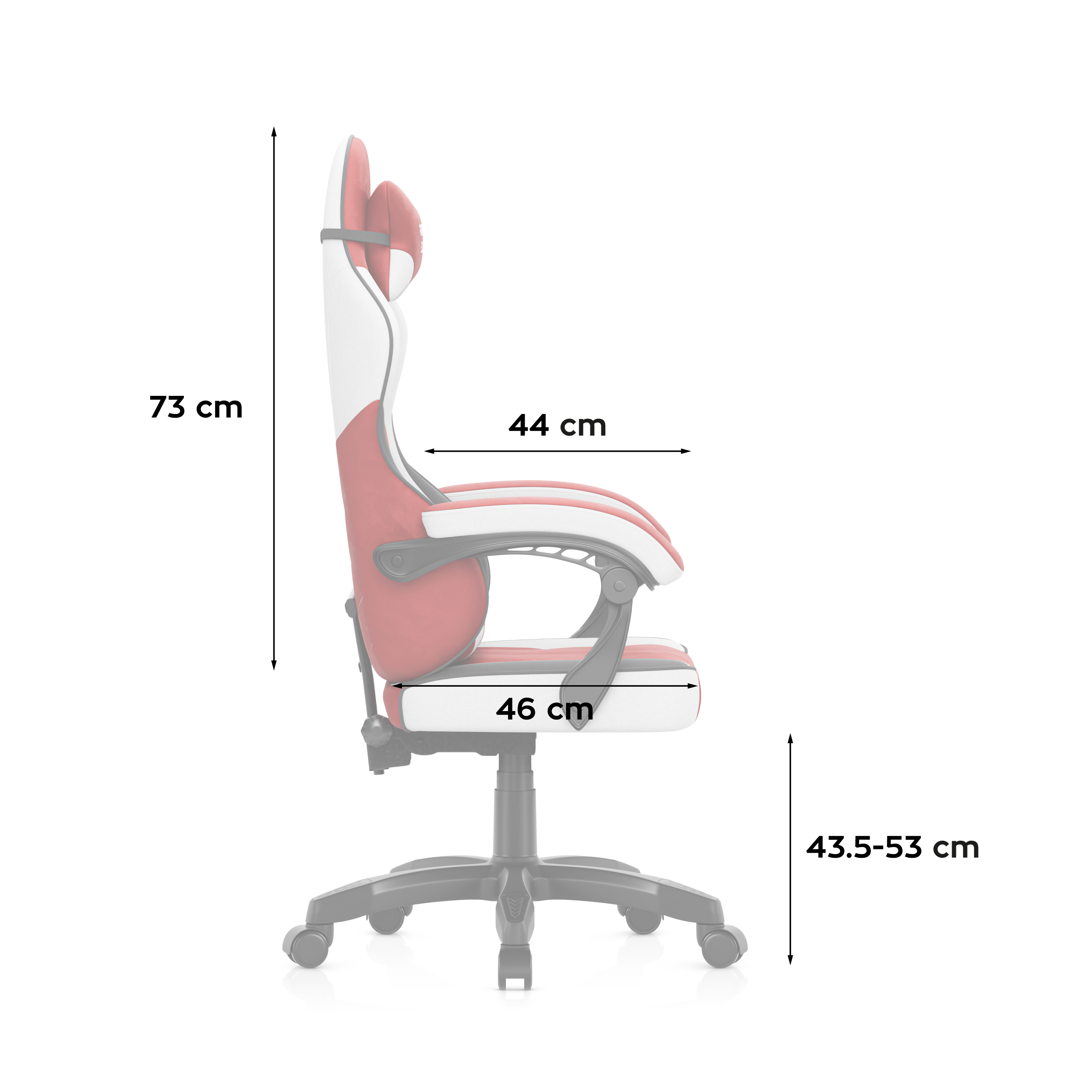 Abmessungen des Huzaro Force 3.7 Stuhls
